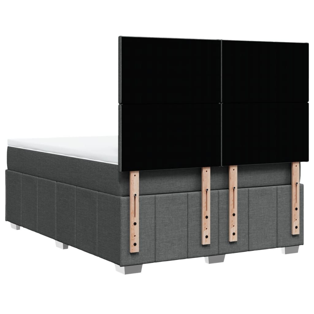 Boxspringbett Mit Matratze Stoff Dunkelgrau