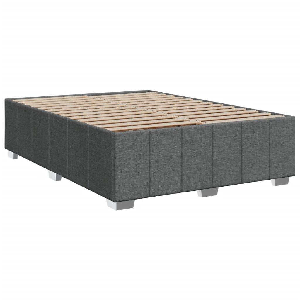 Boxspringbett Mit Matratze Stoff Dunkelgrau