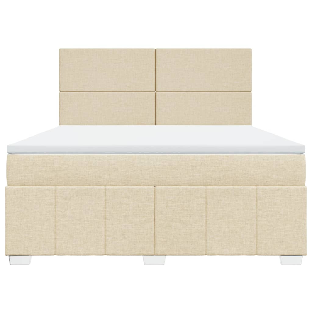Boxspringbett Mit Matratze Stoff Creme