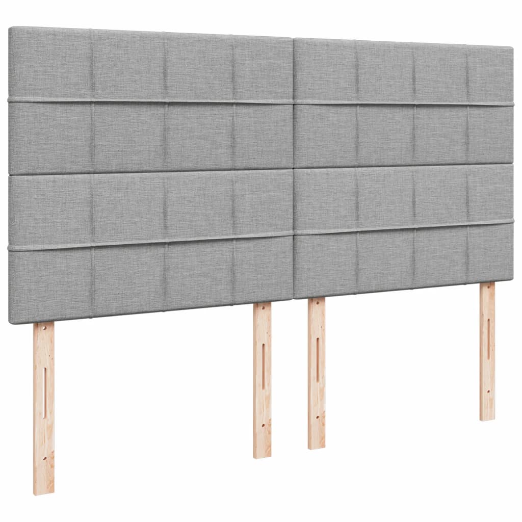 Boxspringbett Mit Matratze Stoff Hellgrau