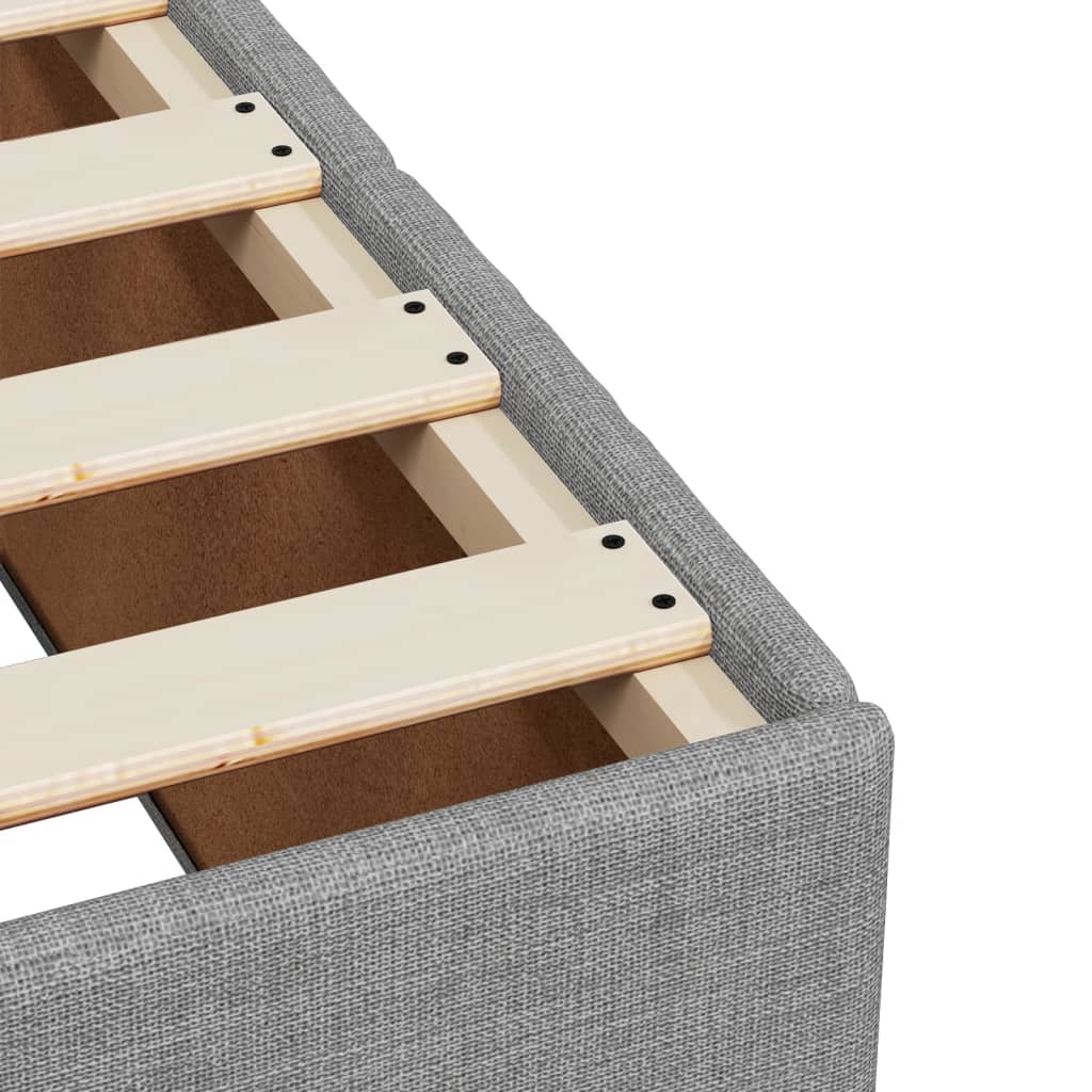 Boxspringbett Mit Matratze Stoff Hellgrau