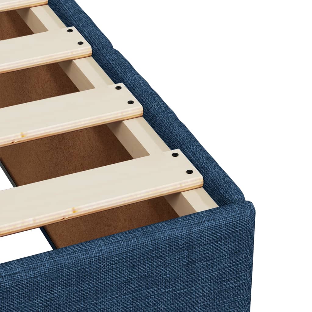 Boxspringbett Mit Matratze Stoff Blau
