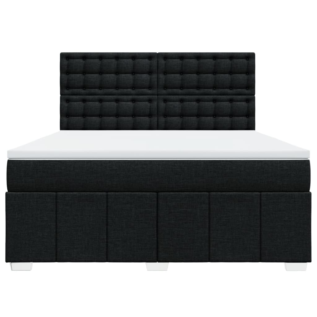 Boxspringbett Mit Matratze Stoff Schwarz