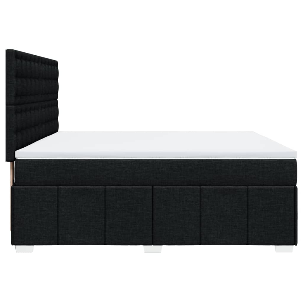 Boxspringbett Mit Matratze Stoff Schwarz
