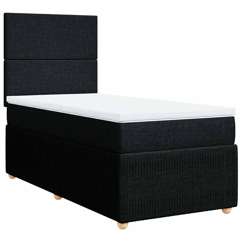 Boxspringbett Mit Matratze Stoff Schwarz