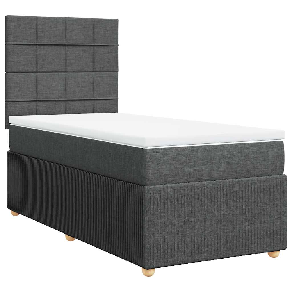 Boxspringbett Mit Matratze Stoff Dunkelgrau