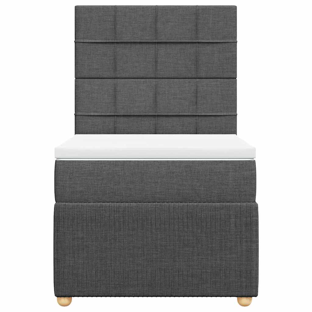 Boxspringbett Mit Matratze Stoff Dunkelgrau