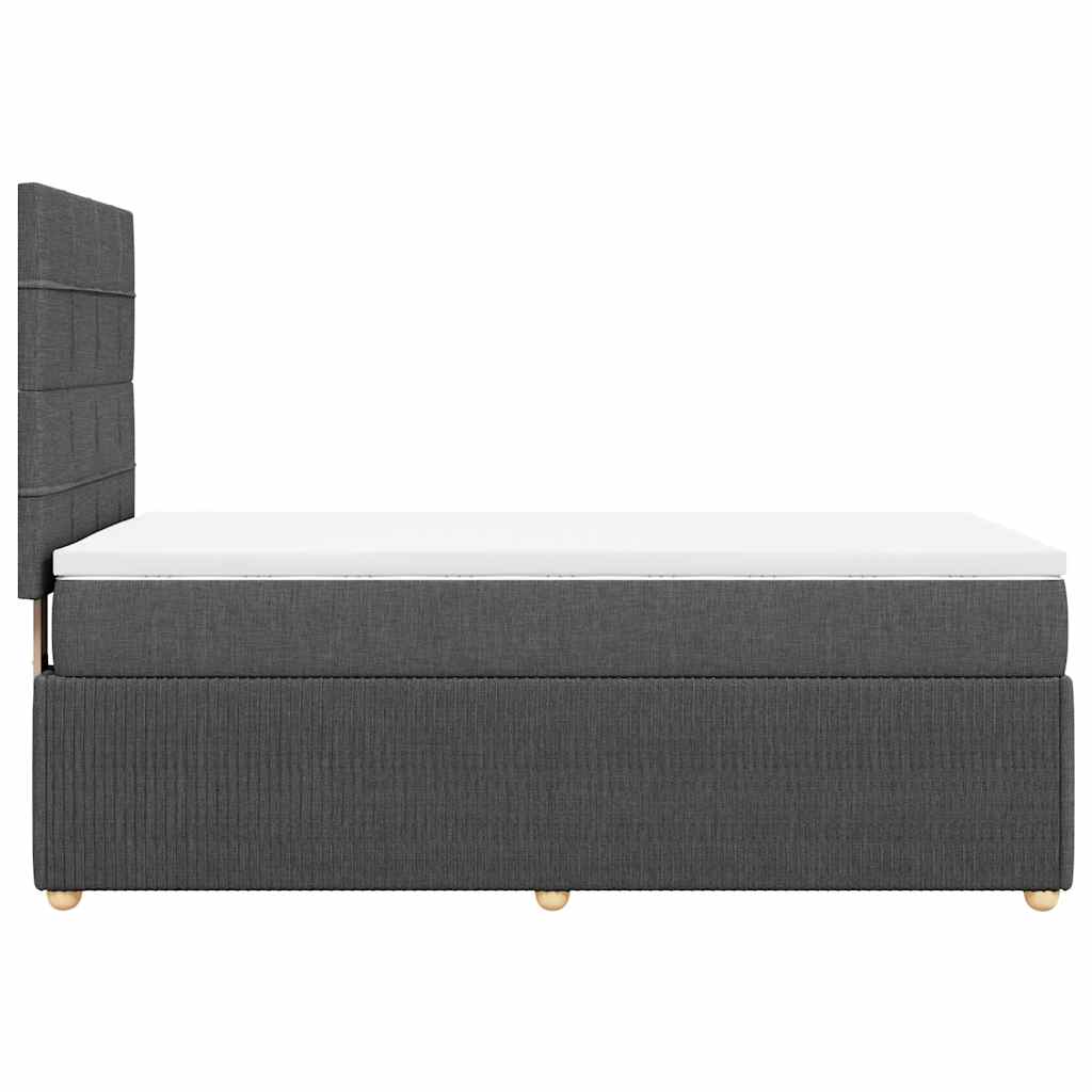 Boxspringbett Mit Matratze Stoff Dunkelgrau