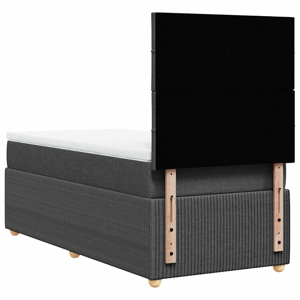 Boxspringbett Mit Matratze Stoff Dunkelgrau