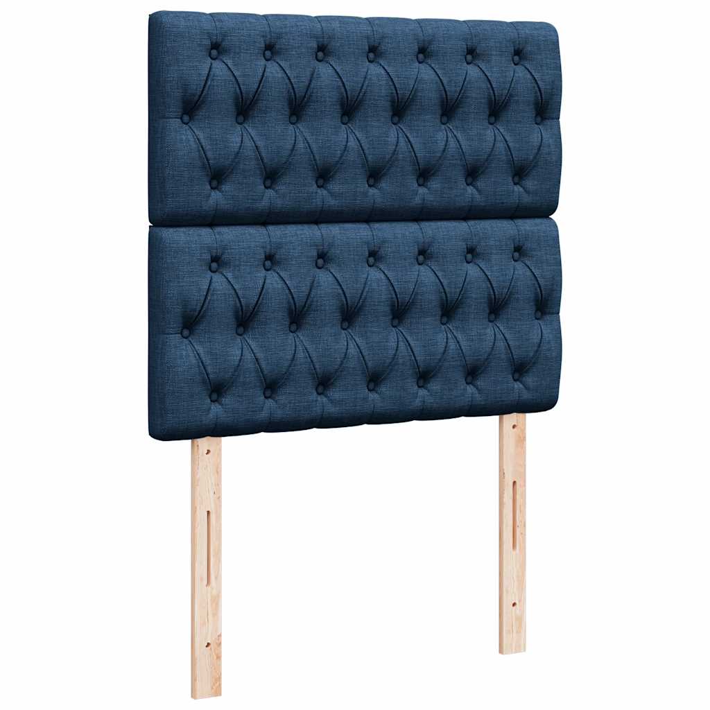 Boxspringbett Mit Matratze Stoff Blau
