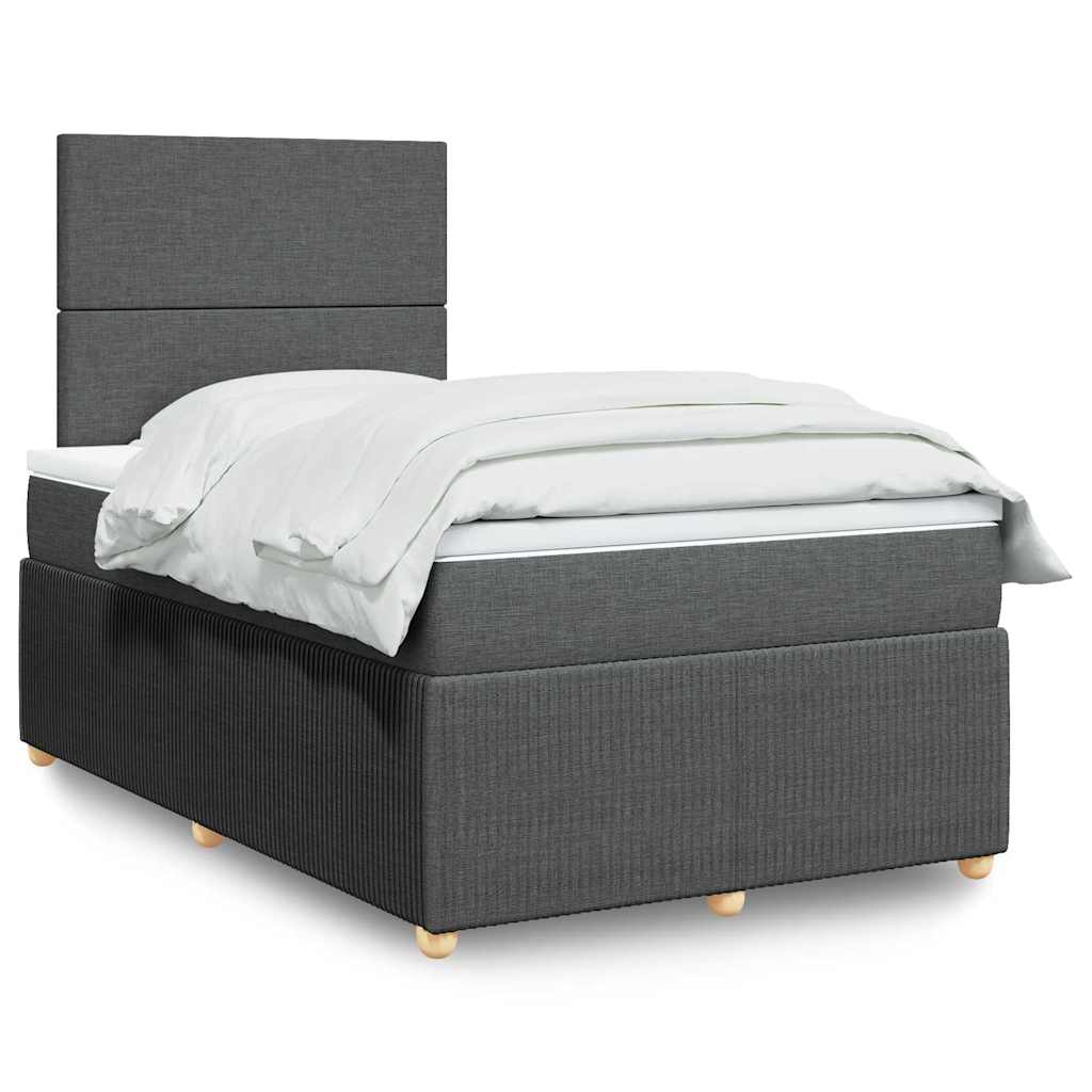 Boxspringbett Mit Matratze Stoff Dunkelgrau