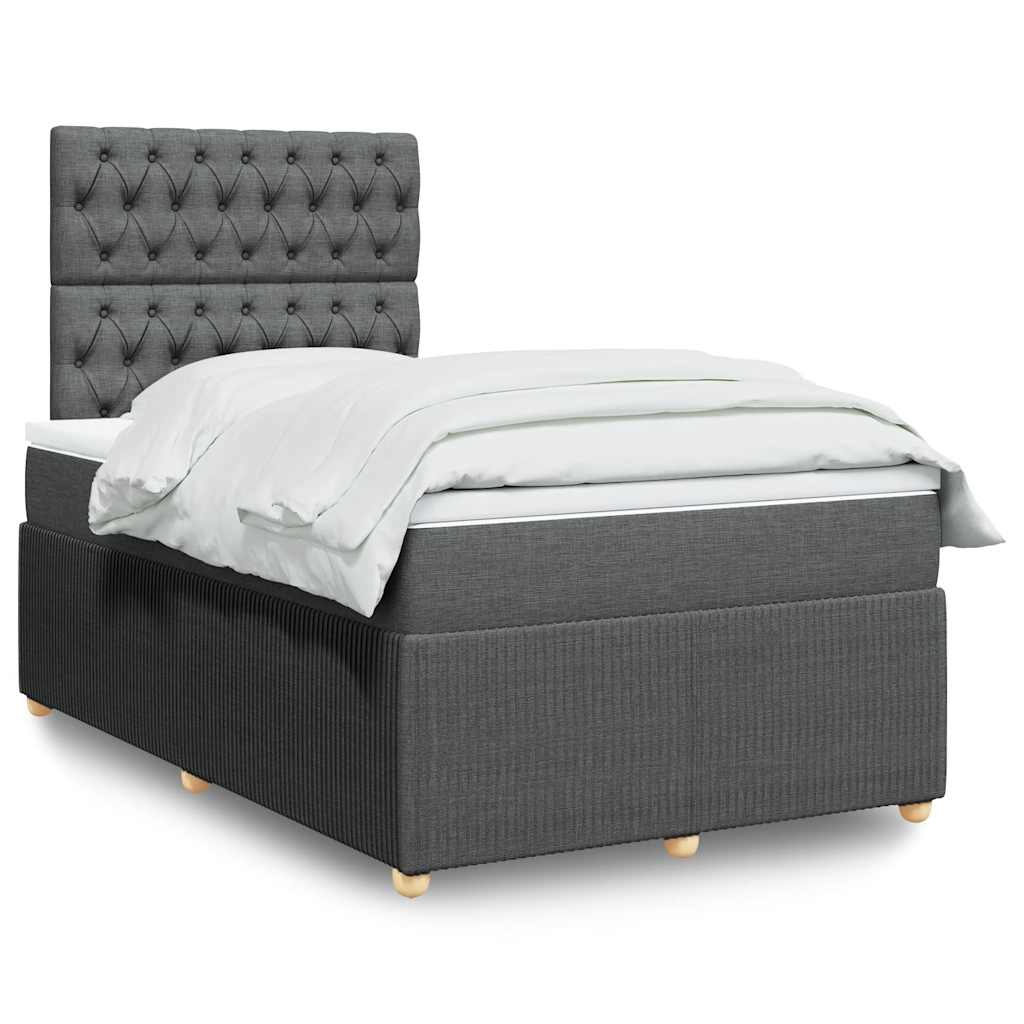 Boxspringbett Mit Matratze Stoff Dunkelgrau