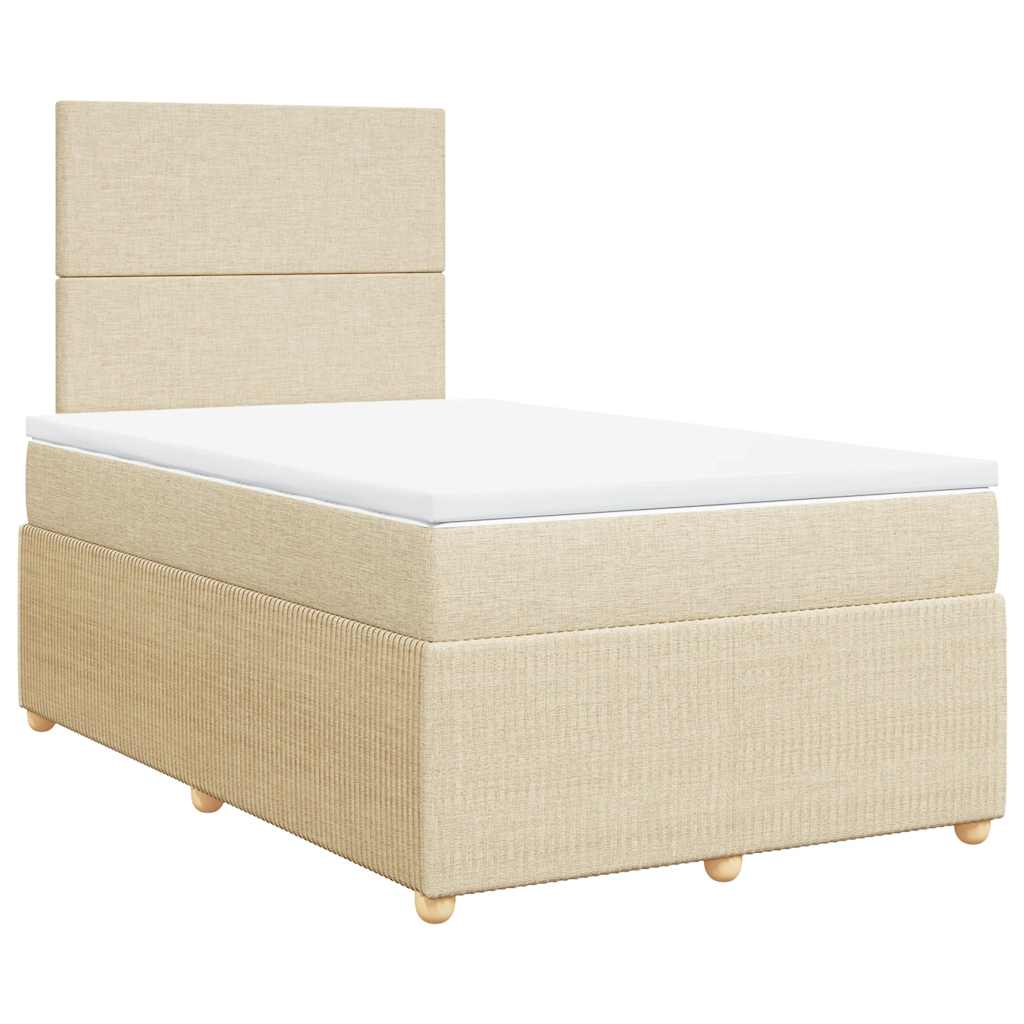 Boxspringbett Mit Matratze Stoff Creme