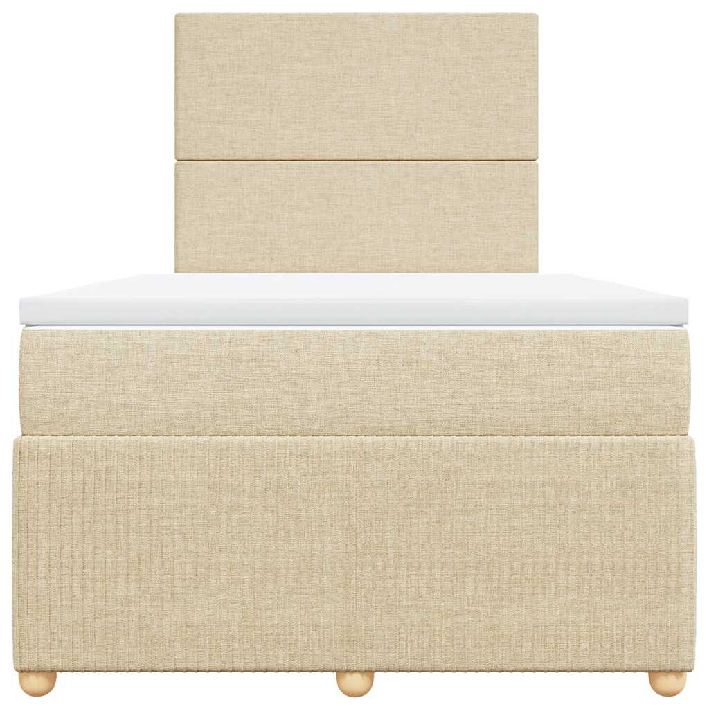 Boxspringbett Mit Matratze Stoff Creme