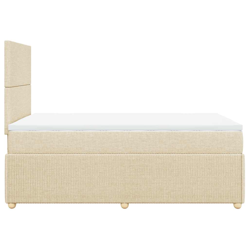 Boxspringbett Mit Matratze Stoff Creme