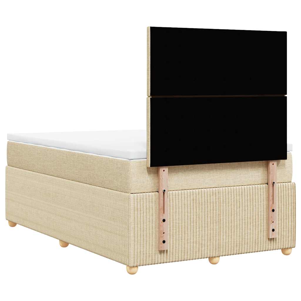Boxspringbett Mit Matratze Stoff Creme