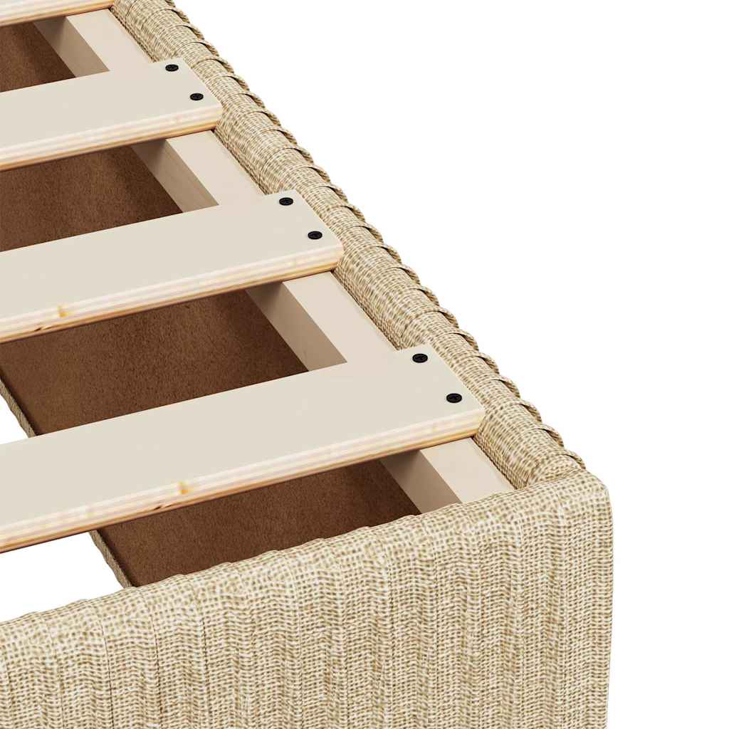 Boxspringbett Mit Matratze Stoff Creme