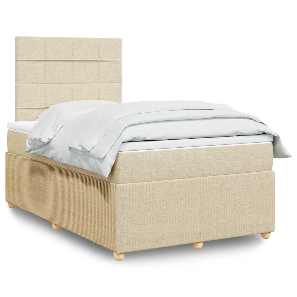 Boxspringbett Mit Matratze Stoff Creme