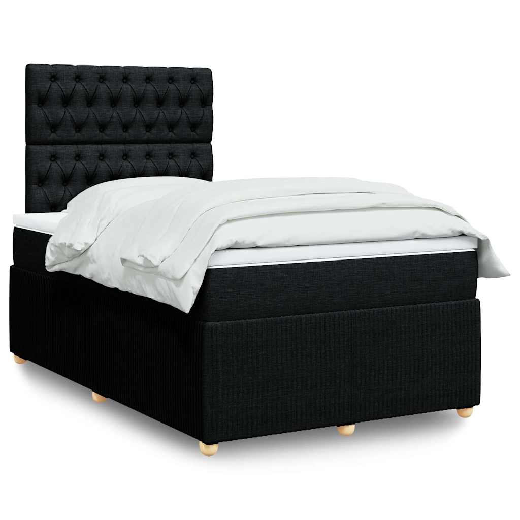Boxspringbett Mit Matratze Stoff Schwarz