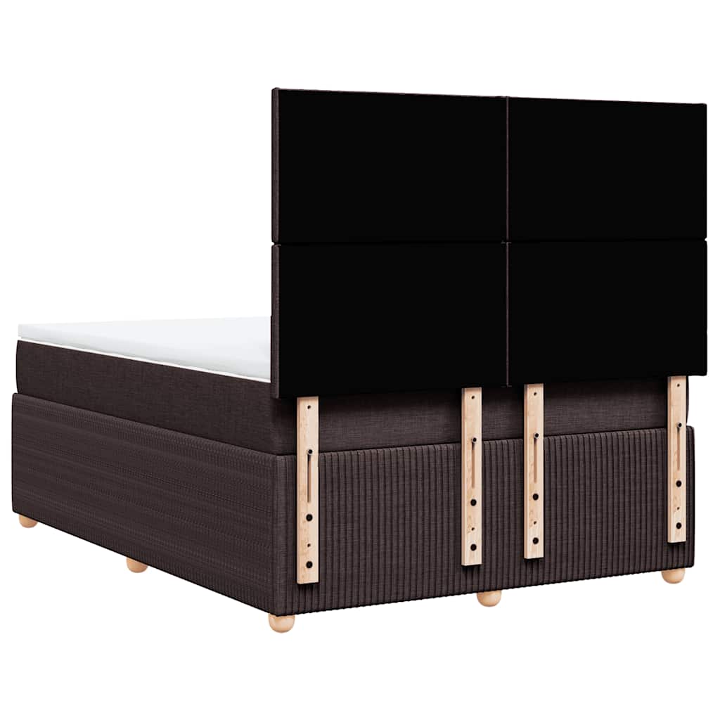 Boxspringbett Mit Matratze Stoff Dunkelbraun