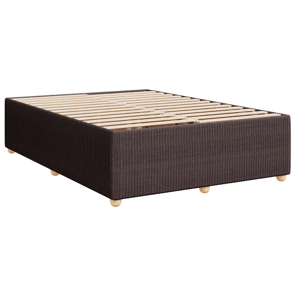 Boxspringbett Mit Matratze Stoff Dunkelbraun