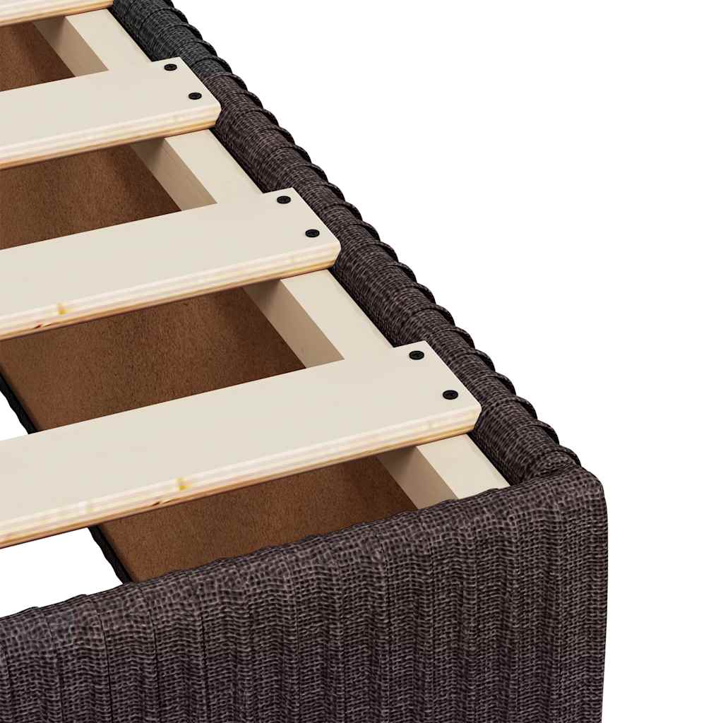 Boxspringbett Mit Matratze Stoff Dunkelbraun