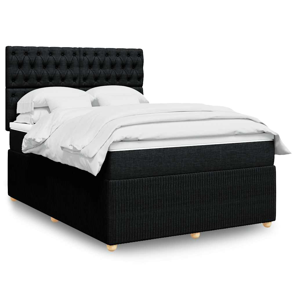 Boxspringbett Mit Matratze Stoff Schwarz