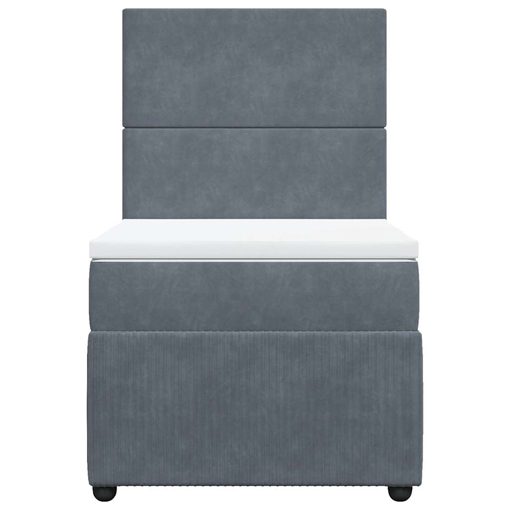 Boxspringbett Mit Matratze Samt Dunkelgrau