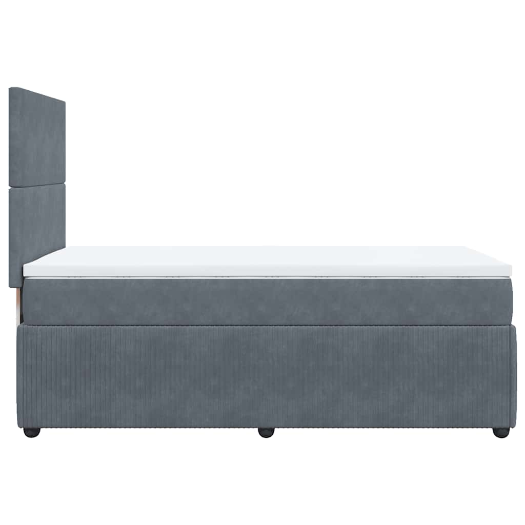 Boxspringbett Mit Matratze Samt Dunkelgrau