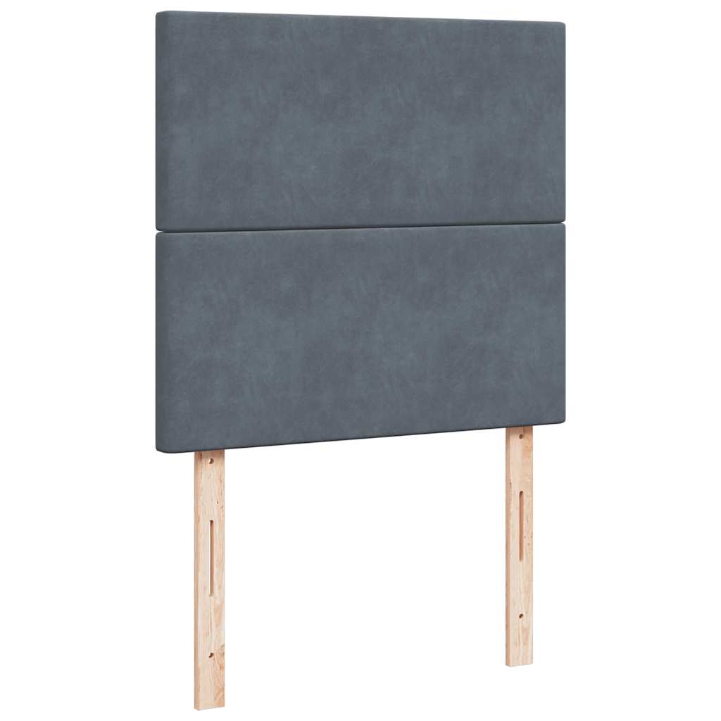 Boxspringbett Mit Matratze Samt Dunkelgrau
