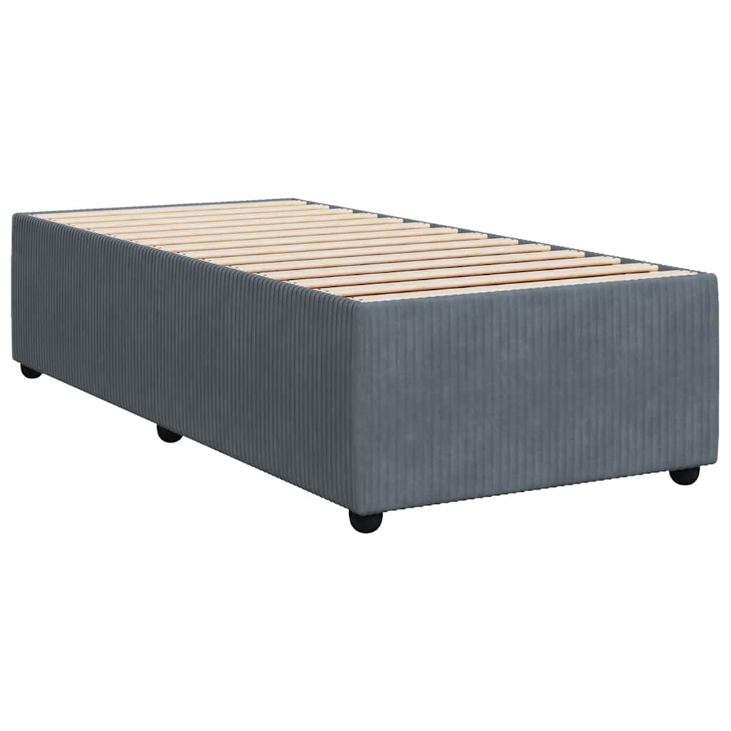 Boxspringbett Mit Matratze Samt Dunkelgrau