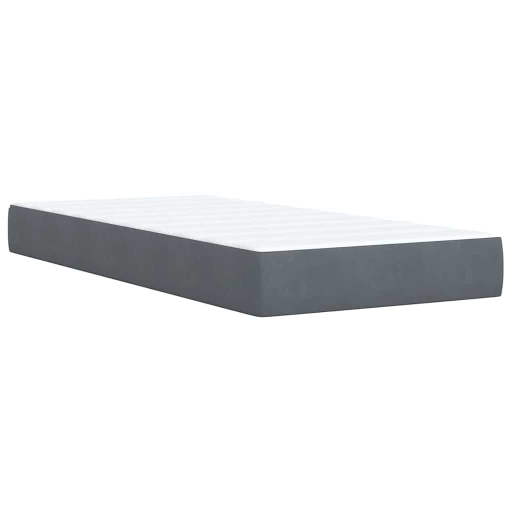 Boxspringbett Mit Matratze Samt Dunkelgrau