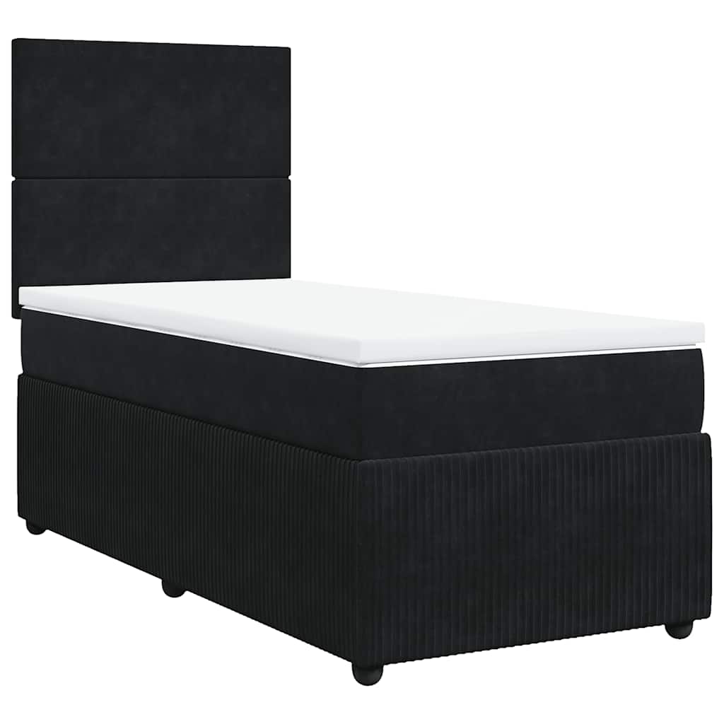 Boxspringbett Mit Matratze Samt Schwarz