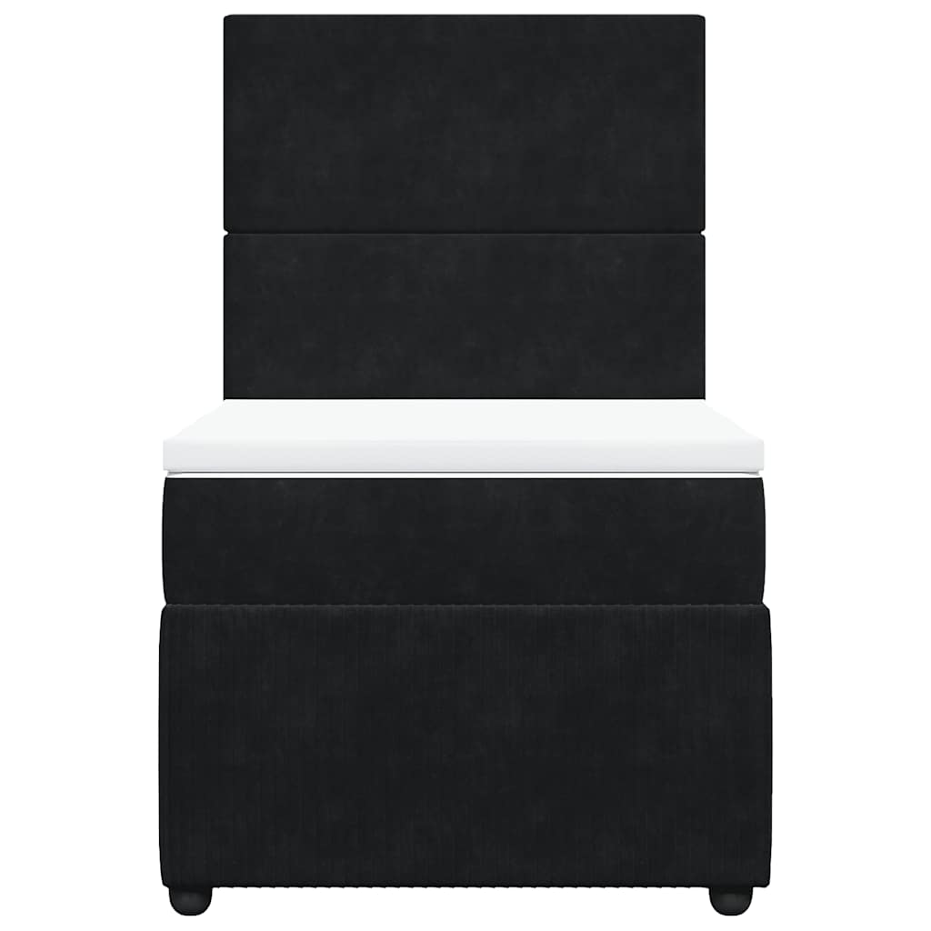 Boxspringbett Mit Matratze Samt Schwarz