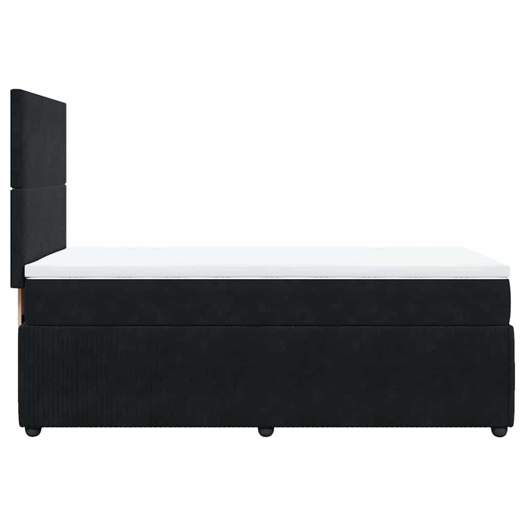 Boxspringbett Mit Matratze Samt Schwarz