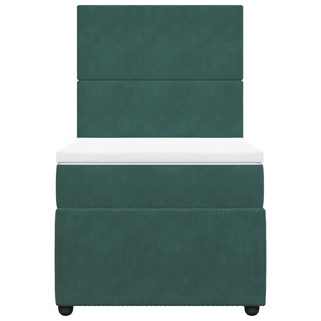 Boxspringbett Mit Matratze Samt Dunkelgrün