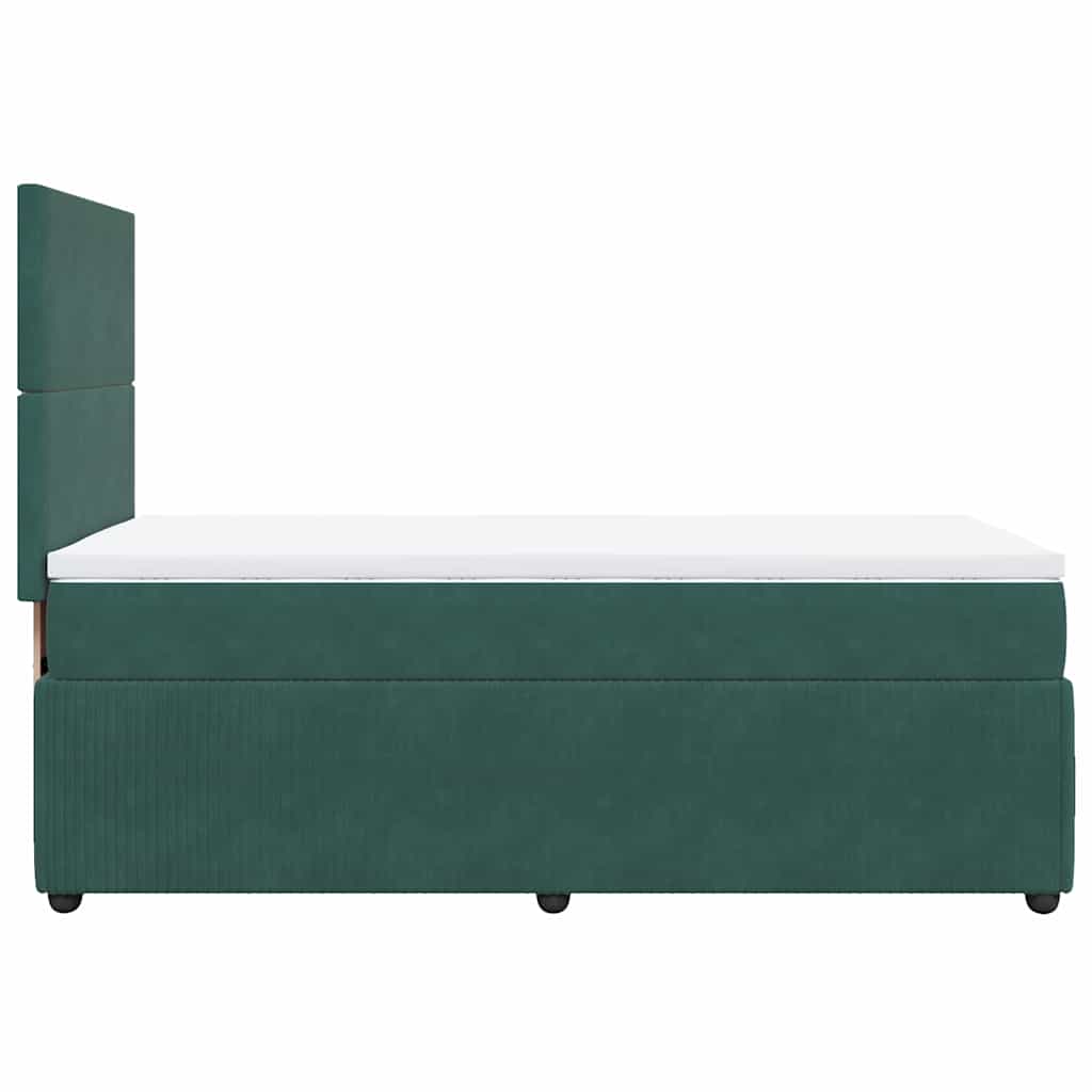 Boxspringbett Mit Matratze Samt Dunkelgrün