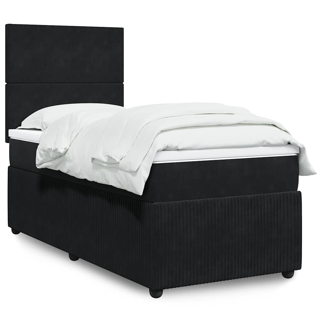 Boxspringbett Mit Matratze Samt Schwarz