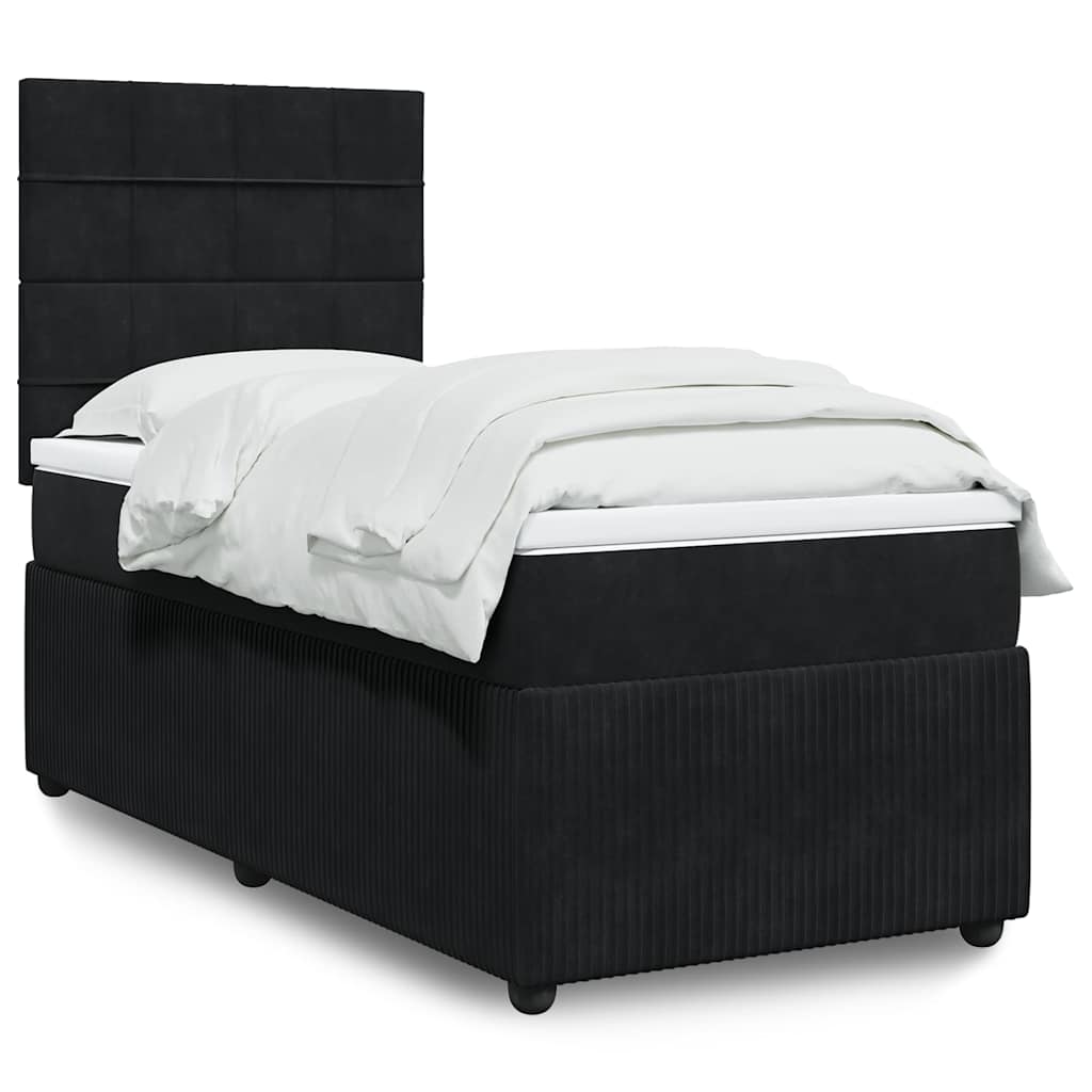 Boxspringbett Mit Matratze Samt Schwarz