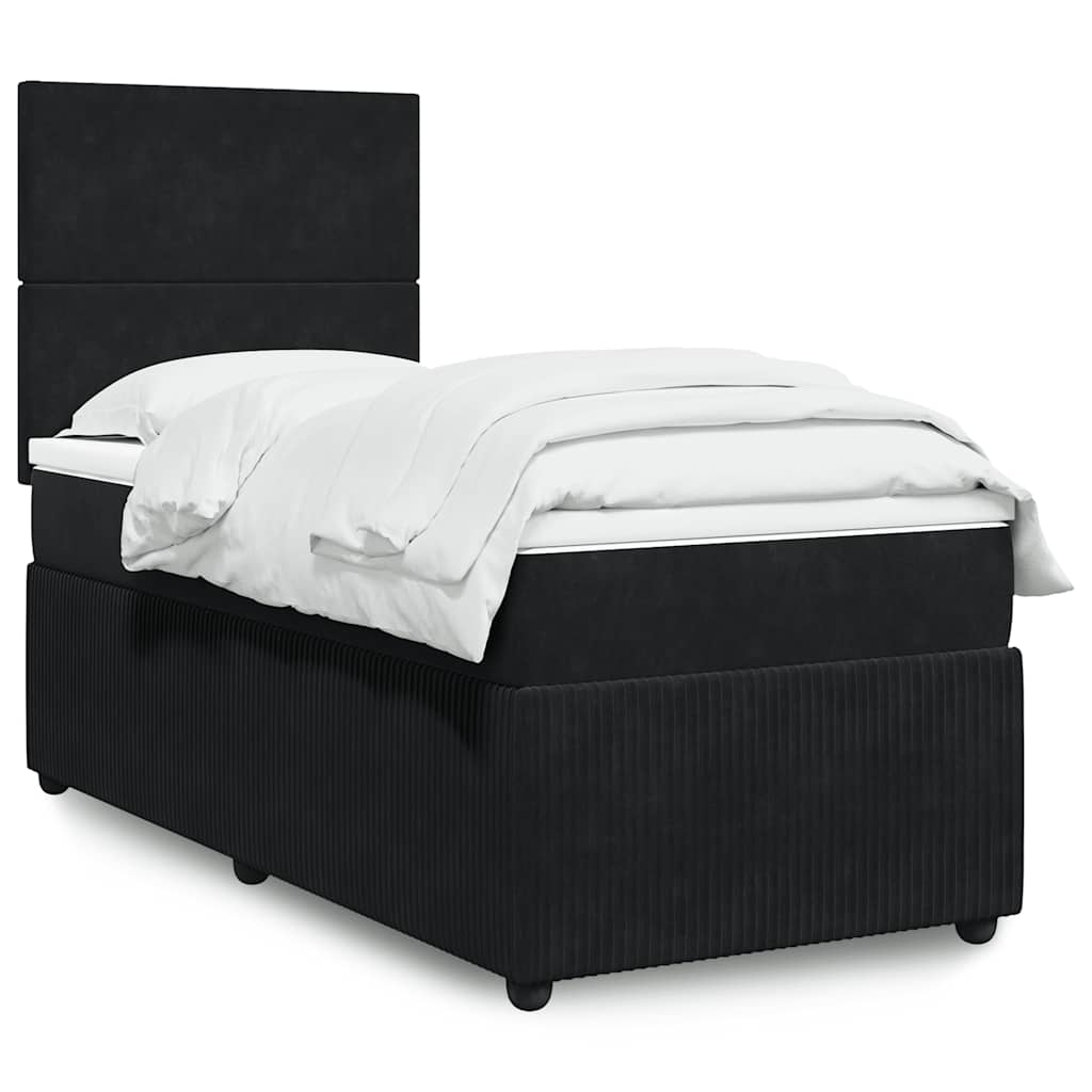 Boxspringbett Mit Matratze Samt Schwarz