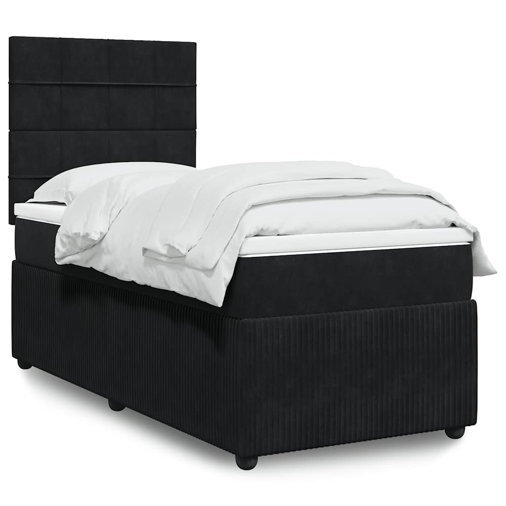 Boxspringbett Mit Matratze Samt Schwarz