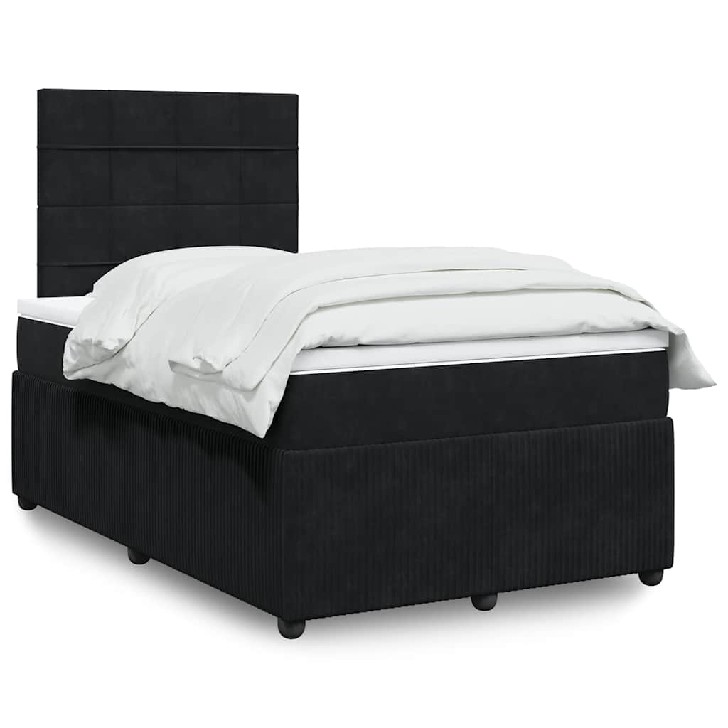 Boxspringbett Mit Matratze Samt Schwarz