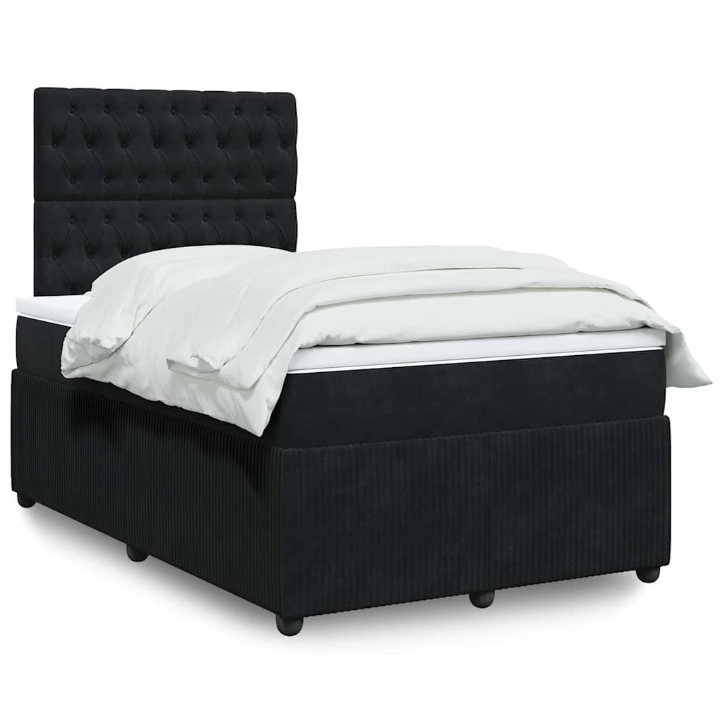 Boxspringbett Mit Matratze Samt Schwarz