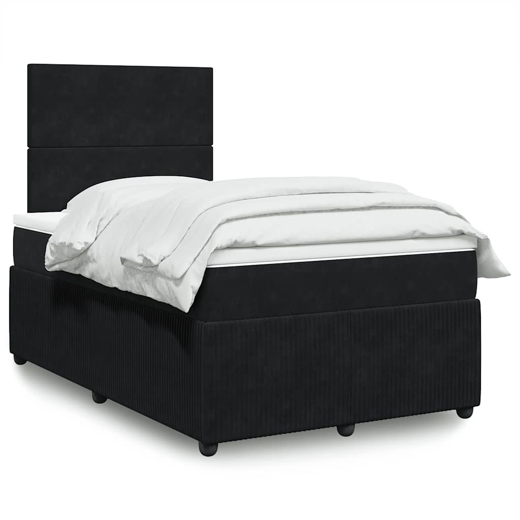 Boxspringbett Mit Matratze Samt Schwarz