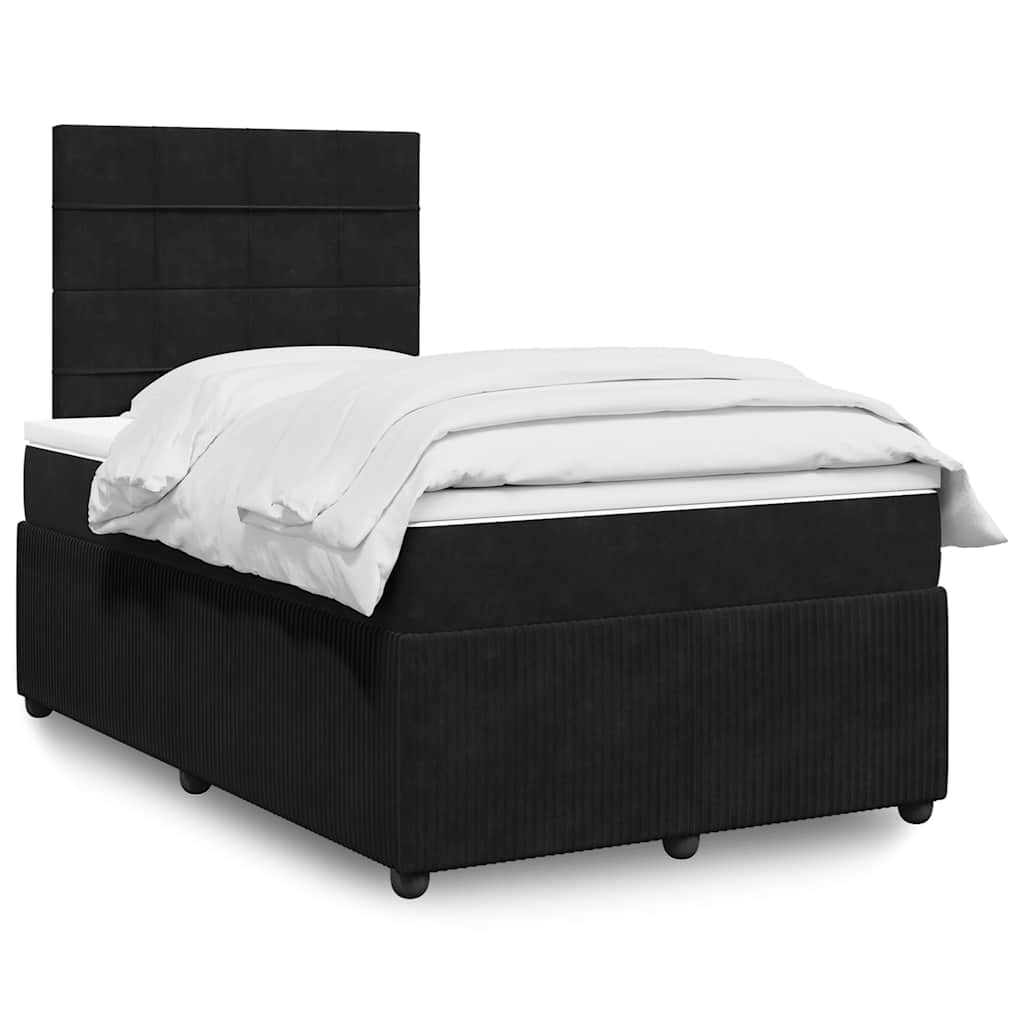 Boxspringbett Mit Matratze Samt Schwarz