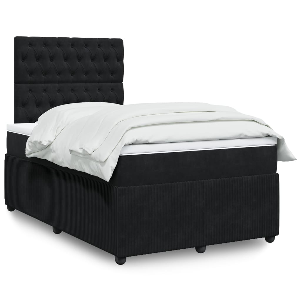 Boxspringbett Mit Matratze Samt Schwarz
