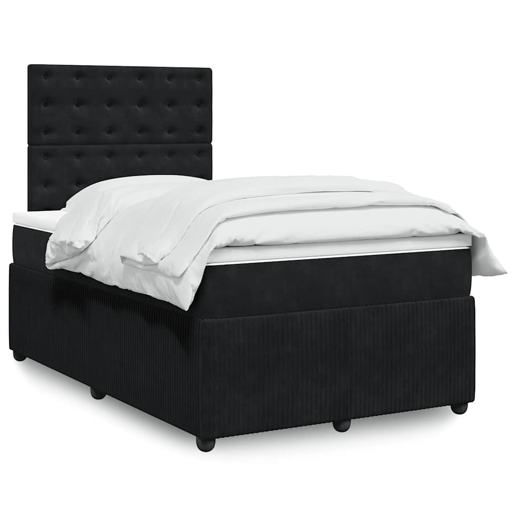 Boxspringbett Mit Matratze Samt Schwarz