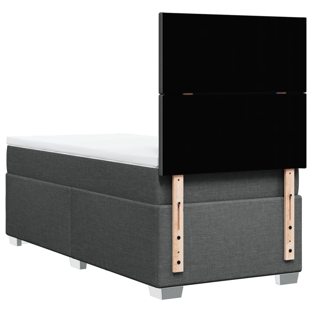 Boxspringbett Mit Matratze Stoff Dunkelgrau
