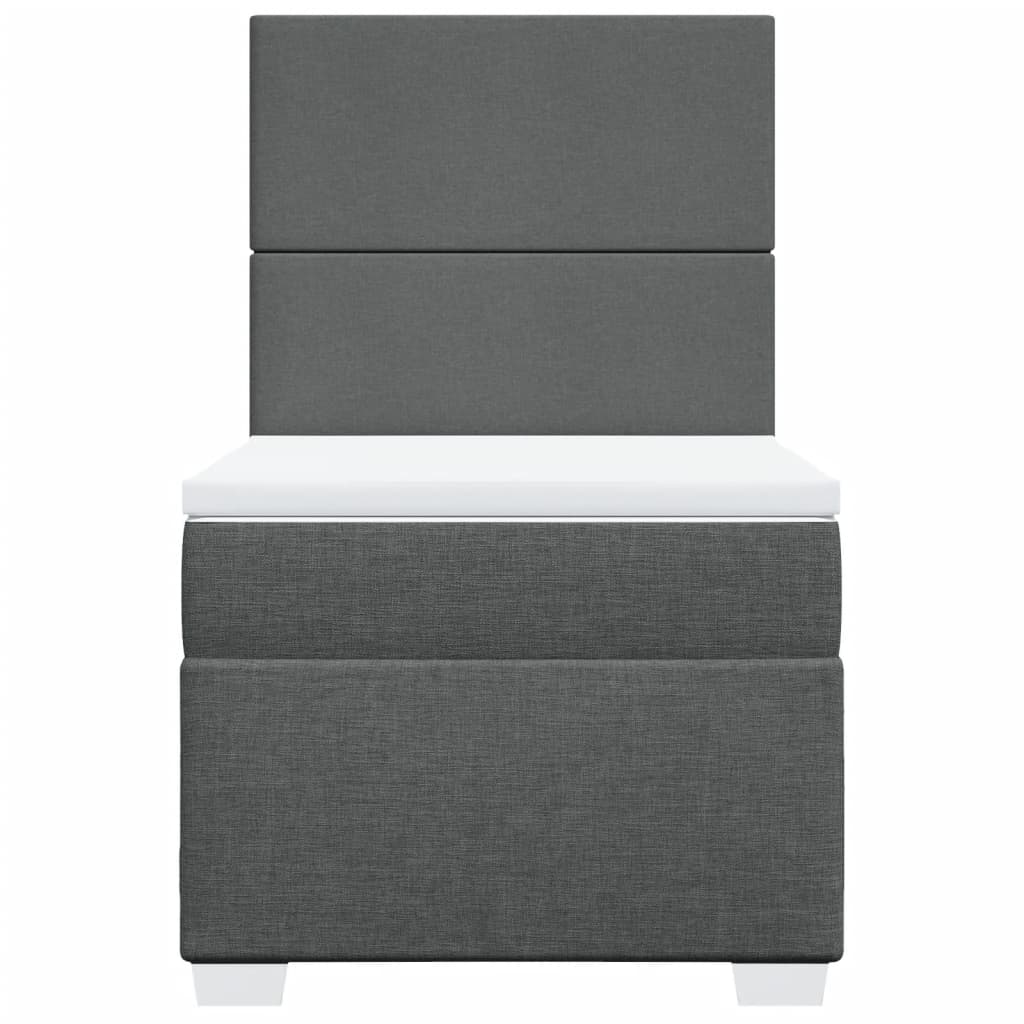Boxspringbett Mit Matratze Stoff Dunkelgrau