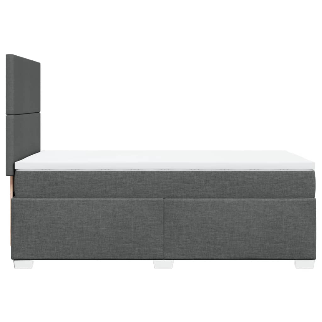 Boxspringbett Mit Matratze Stoff Dunkelgrau